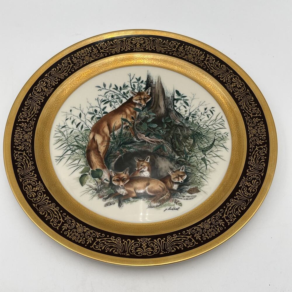 Pickard China 10.75” Plate "The Red Fox 1979" James L Lockhart #152 of 2500